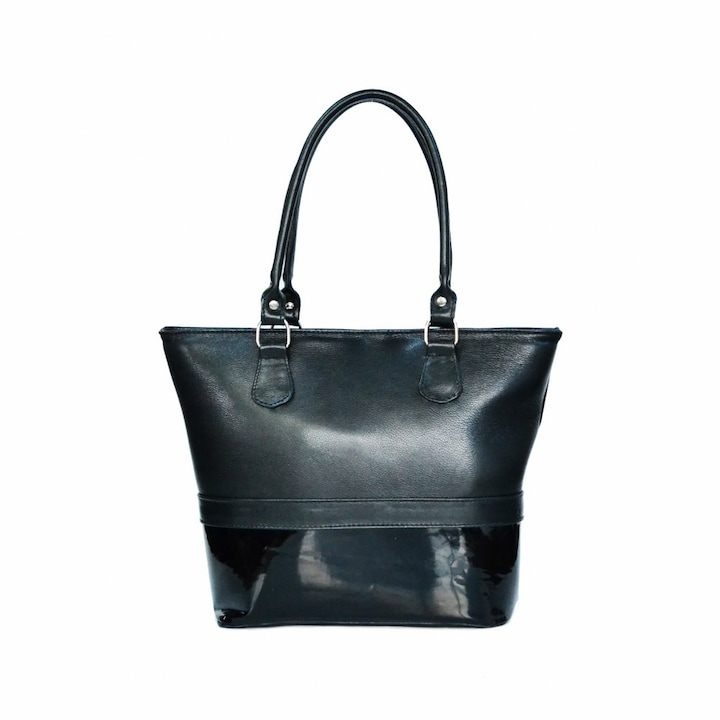 Geanta dama,Zea,piele naturala,neagra