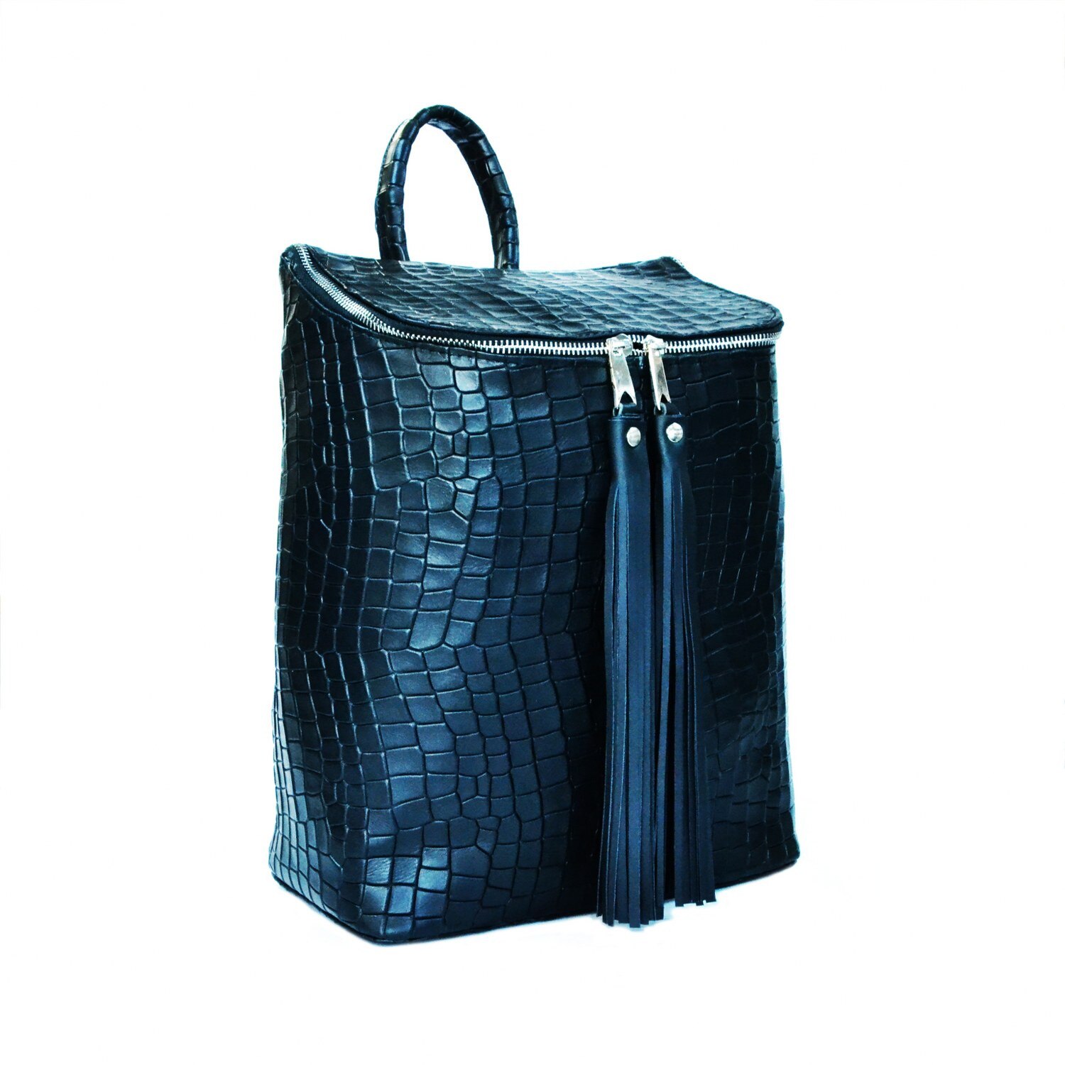 Rucsac dama,Zea,negru ,croco