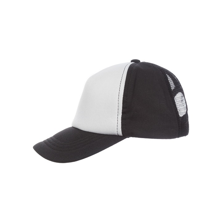 Férfi sportsapka, Baba, fekete-fehér, poliészter