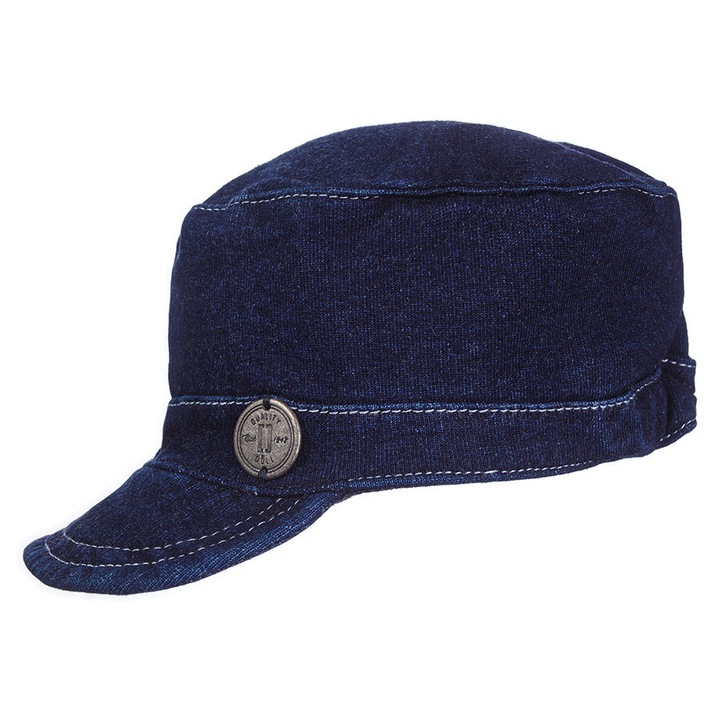 Caciula cu viziera, model Doll, denim, 95% bumbac, 5% elastan