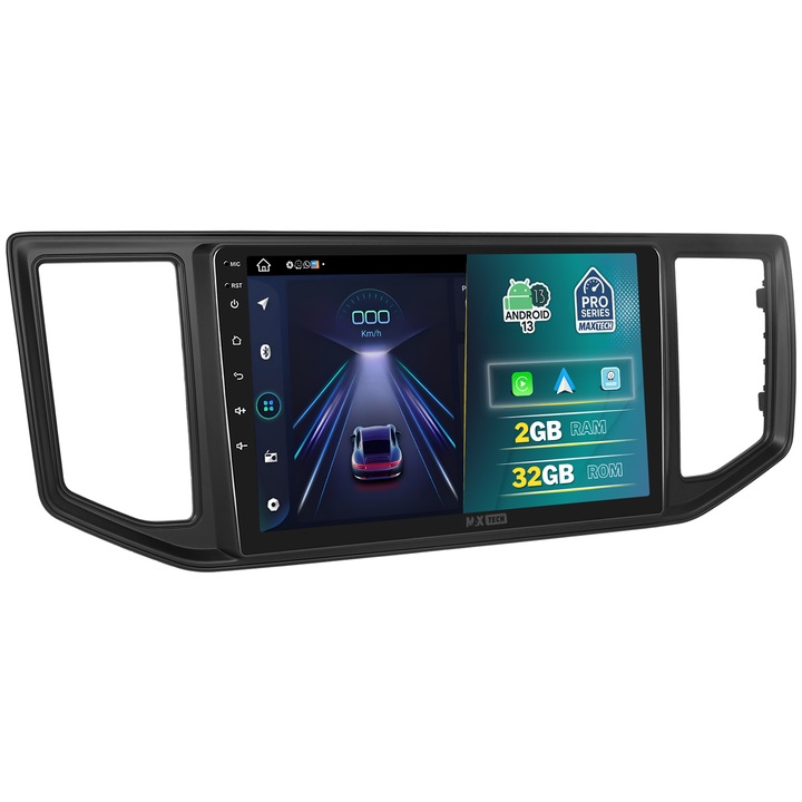 Navigatie Volkswagen Crafter 2017-2021 dedicata, MaxTech® PRO SERIES, 2 GB Ram 32 GB Rom, Carplay & Android auto, Ecran 10” HD Touch, GPS, Wifi, Bluetooth, Radio, USB, EQ, DSP, Waze, Youtube