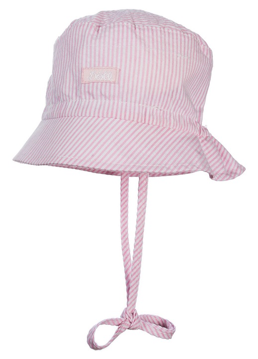 Pamut sapka megkötővel, rózsaszín, gyerekeknek
