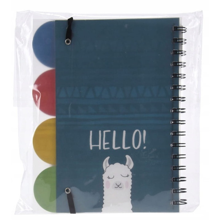 Agenda planificator, cu elastic, multifunctional, albastru