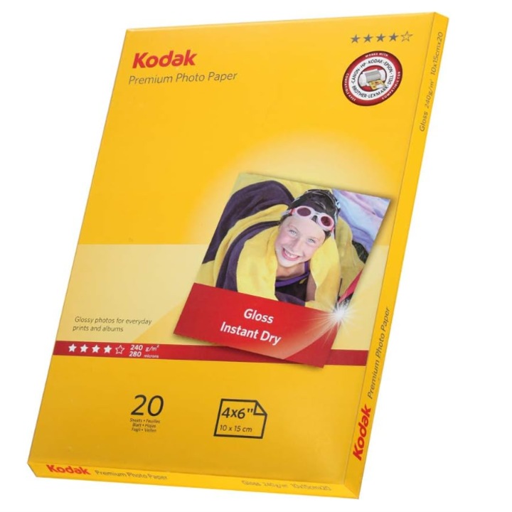 Премиум фотохартия Kodak, 10x15 см, 240 г/м2, гланцирана