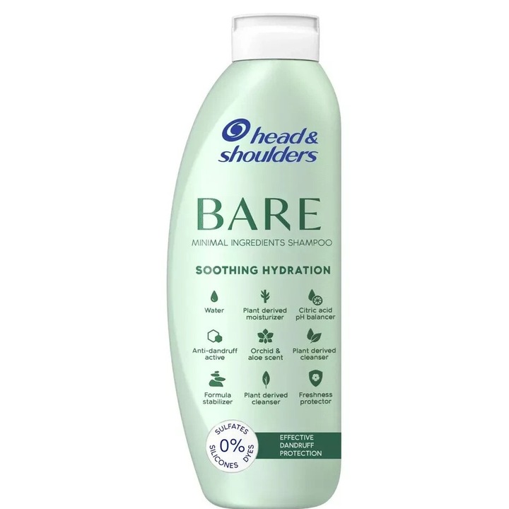 Sampon, Head & Shoulders, BARE Soothing Hydration, Impotriva Matretii, Fara Sulfati, 400ml