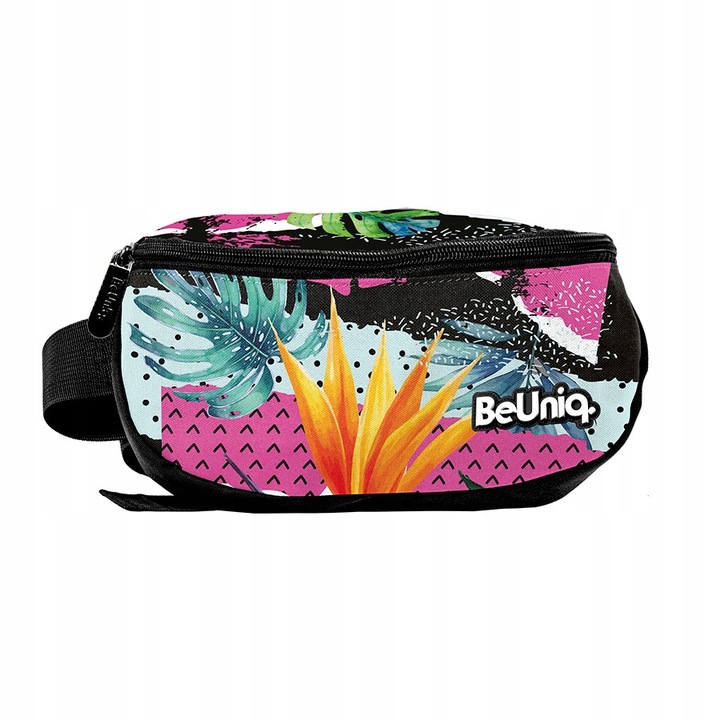 BeUniq övtáska, nagy rekesszel, állítható pánttal, fekete