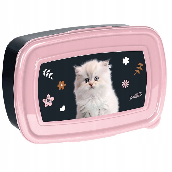 Cutie alimentara PASO, model Kotek, 750 ml, 18,5x13x6cm, usoara, netoxica