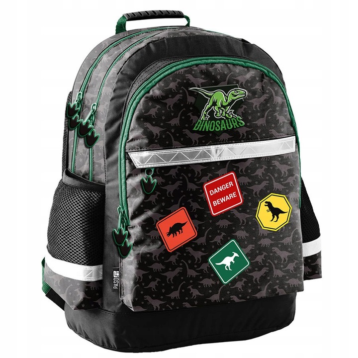 Iskolatáska PASO dinoszaurusz, többszínű, 19l, 42x29x17cm