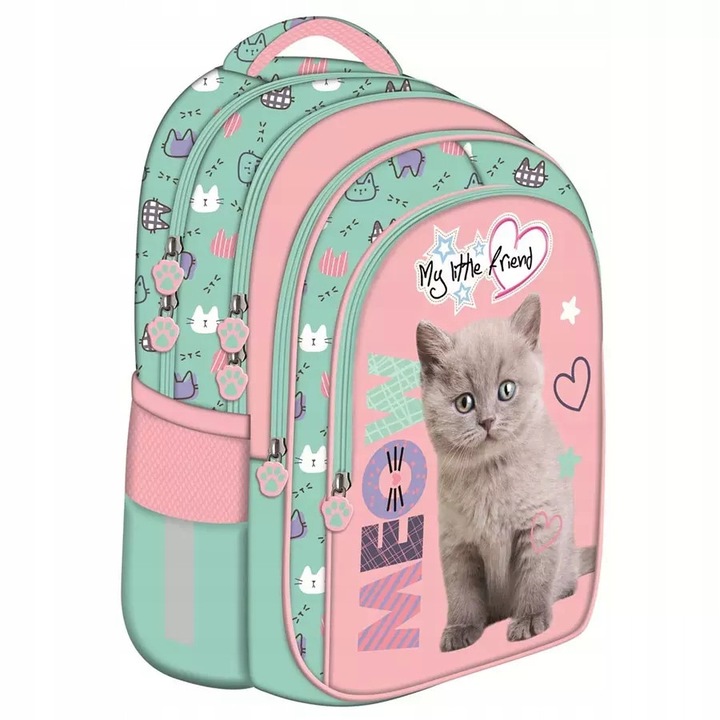 Ghiozdan scolar ergonomic, St.Majewski, Pisica mea, Fluffy Kitty