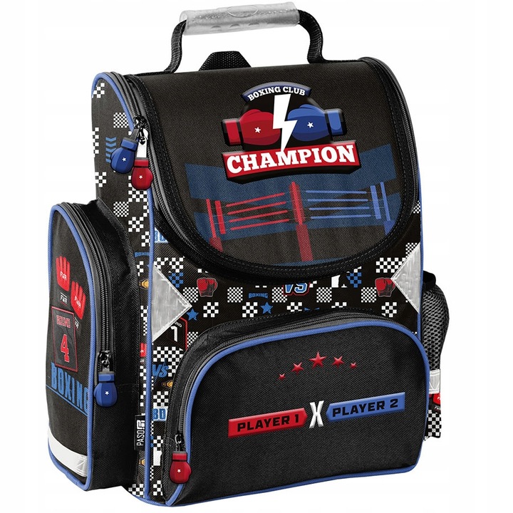 Ghiozdan scolar ergonomic, PASO, Boxing Club, Champion PP25BX-525