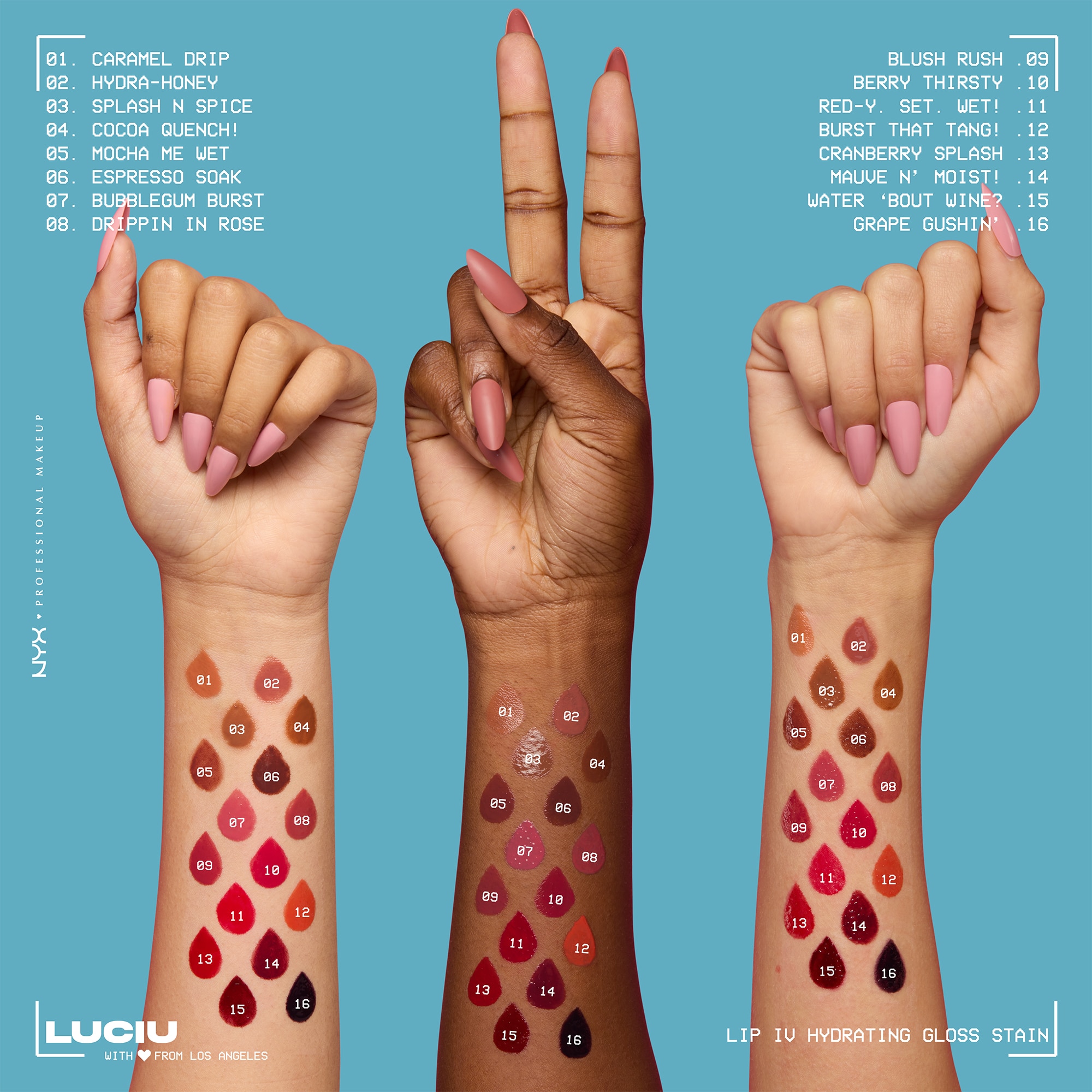 Luciu de buze hidratant cu efect de tint NYX PM Lip I.V. 10 Berry