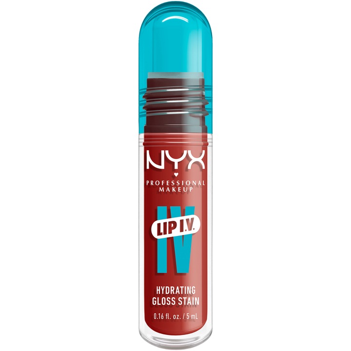 Хидратиращ гланц за устни с тинт ефект NYX PM Lip I.V. 12 Burst That Tang!, 5 мл