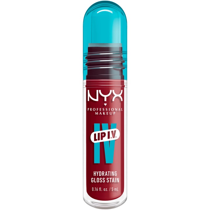 Хидратиращ гланц за устни с тинт ефект NYX PM Lip I.V. 10 Berry Thirsty, 5 мл