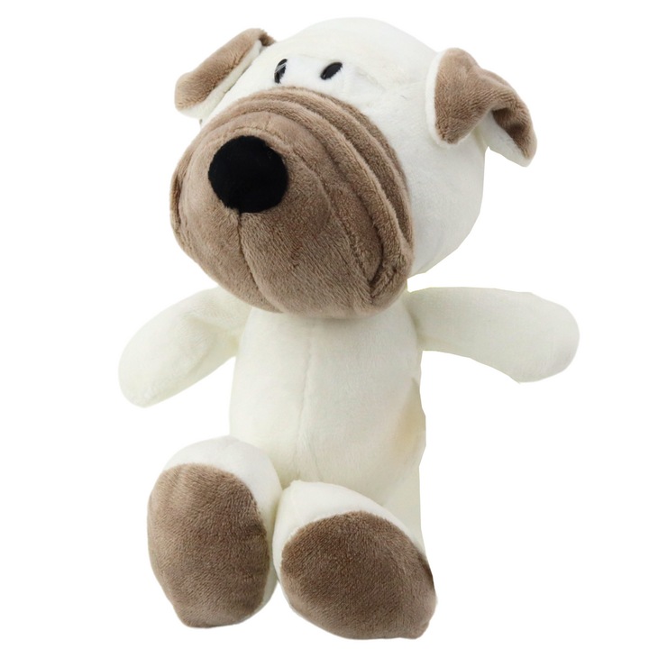 Плюшена играчка мопс с вендуза, LEAN TOYS, 22x16x12см, минко