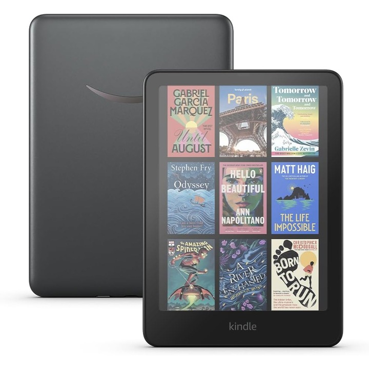 Четец за електронни книги Amazon Kindle Colorsoft Signature Edition 2024, E Ink Kaleido 3 7" екран, 32GB флаш памет, Wi-Fi, Bluetooth, IPX8 черен