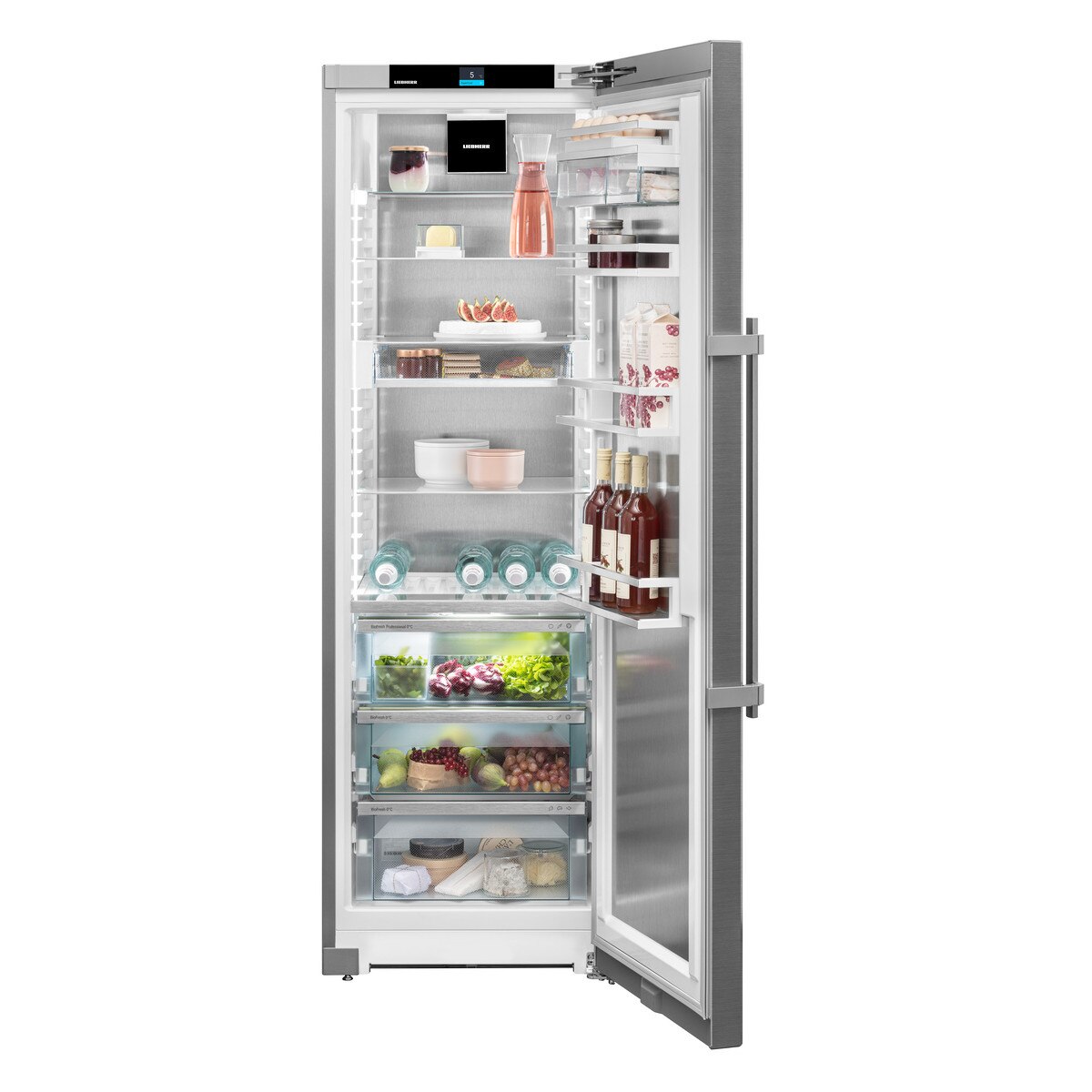 Frigider Liebherr SRBstc 529i Peak, BioFresh, 386 l, Clasa C, H 185.5 cm, SmartSteel, Inox