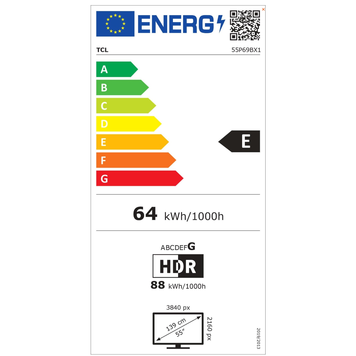 Televizor LED TCL 55P69B, 139 cm, 4K UHD, HDR, Smart TV, control vocal, Dolby Audio, Google TV