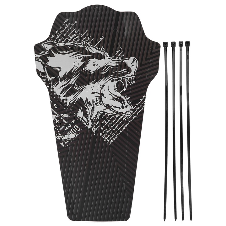 Aparatoare de noroi pentru bicicleta ZYBLSSBB LSM2xh2889-BCS0040967, universala fata/spate, PP, 272 x 156 mm, negru/alb