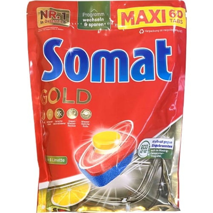 Henkel Somat Gold mosogatógép tabletták, 60 db, 1,1 kg, citrusos, többszínű