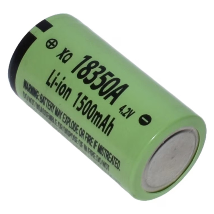 Acumulator XQ-18350A reincarcabil Li-ion VICTINY ®, 3.7v 1500mah, verde