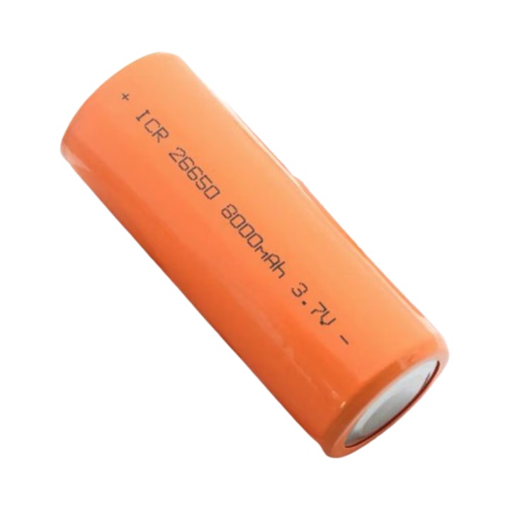 Acumulator 26650 reincarcabil Li-ion VICTINY ®, 3.7v 8000 mah, portocaliu