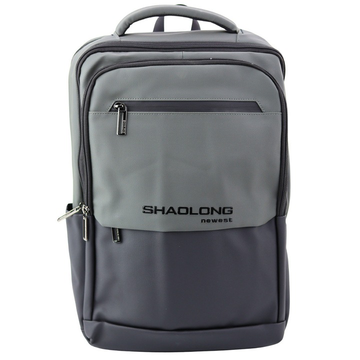 Rucsac urban Lean, 16L, negru-gri, 41x29x14cm, cu USB si buzunar laptop