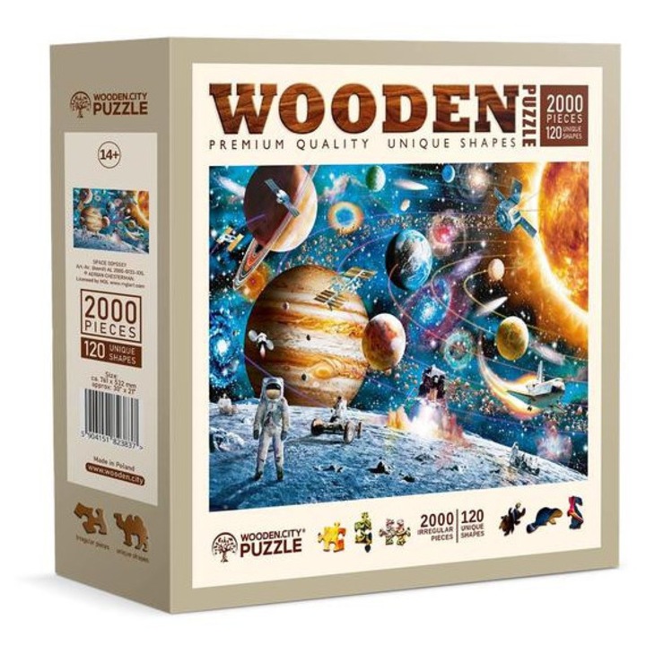 Wooden City 2000 db-os fa puzzle - Űrodüsszeia (AL2000-0133-XXL)