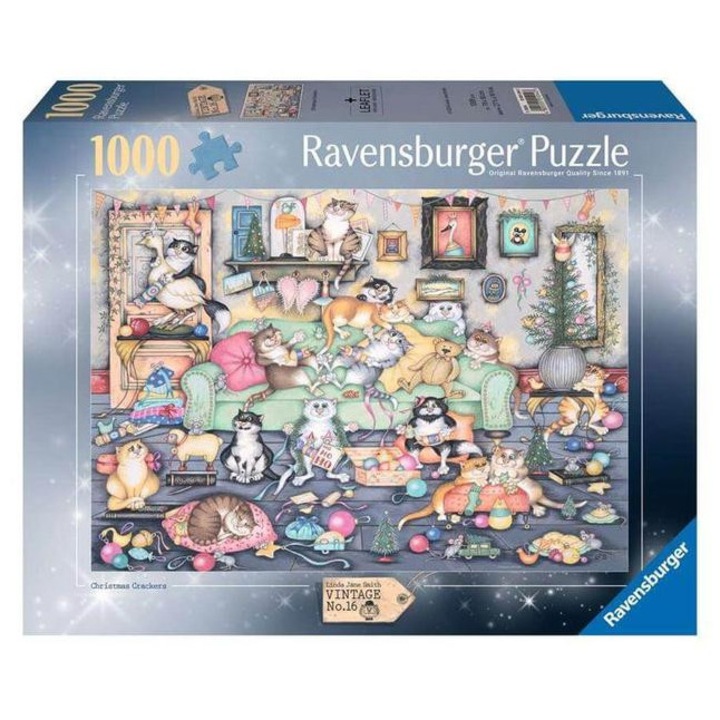Puzzle Ravensburger 1000 piese - Pisici nebune - Craciun (12001244)