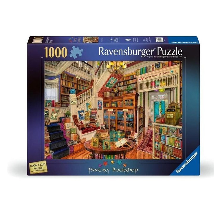 Пъзел Ravensburger от 1000 части - Книжарница за фентъзи (12000323)