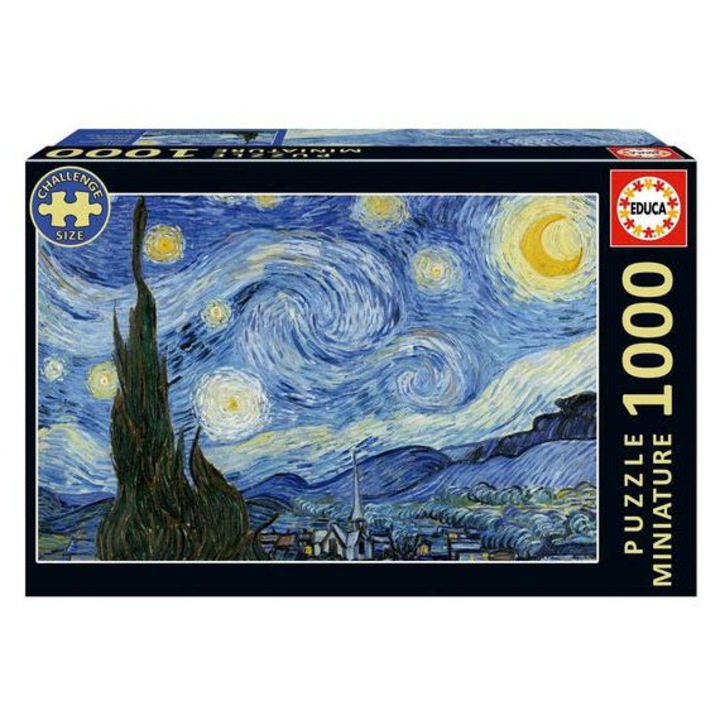 Educa 1000 db-os Miniature puzzle - Csillagos éj, Van Gogh (20247)