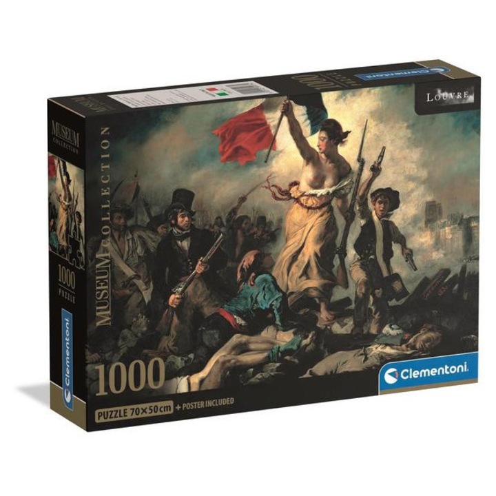 Компактен пъзел Clementoni от 1000 части - Музейна колекция - Liberty Leading (39973)