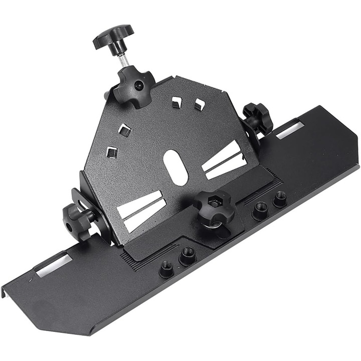 Accesoriu pentru polizor unghiular, 115/125mm, baza micro-reglabila, design anti-alunecare, negru mat