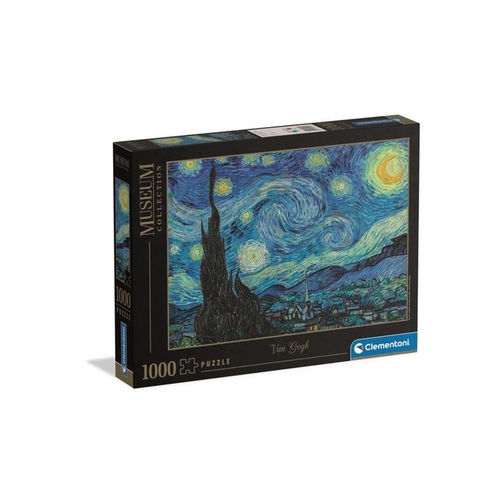 Пъзел Clementoni от 1000 части - Музейна колекция - Ван Гог, Звездната нощ (39995)