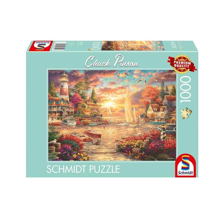 Пъзел Schmidt от 1000 части - Спокойна сутрин край езерото (58554)