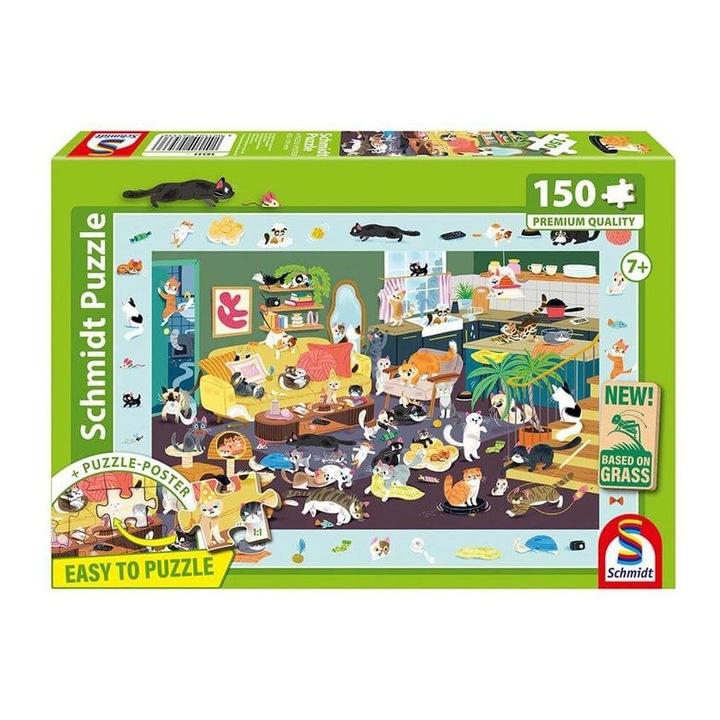 Puzzle Schmidt cu 150 de piese - Pisici amuzante (56533)