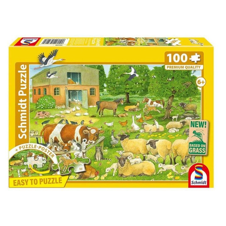 Пъзел Schmidt от 100 части - Бебета животни във фермата (56528)