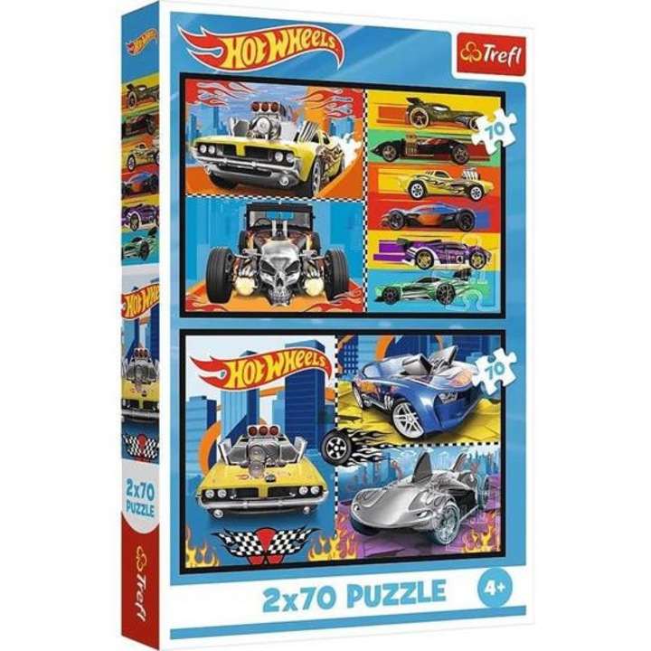 Trefl 2 x 70 db-os puzzle - Hot Wheels (34442)
