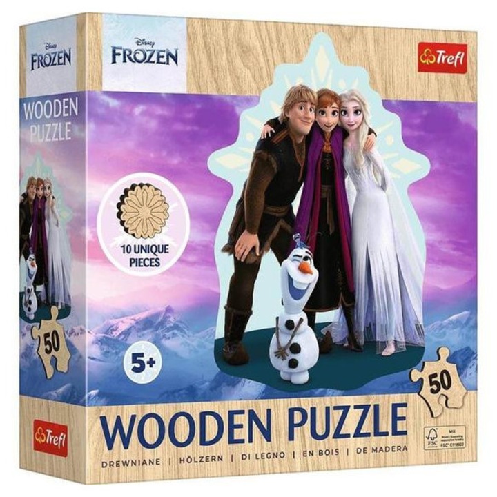 Trefl 50 db-os Wooden Contour Fa Puzzle - Jégvarázs (20283)