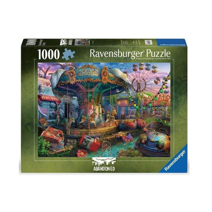 Класически пъзел Ravensburger От Изоставеният увеселителен парк (12000487), Класически, Размери: 70 x 50 см, 1000 части
