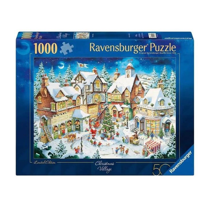 Пъзел Ravensburger от 1000 части, Коледно селце (12001271)