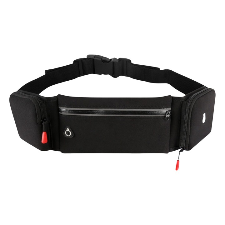 OEM Uniszex sporttáska, modern dizájn, könnyű és vízálló anyagból, több rekesszel, fekete