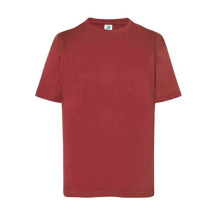 Tricou copii, JHK Jersey, bumbac 100%, densitate 155 g/m², Visiniu