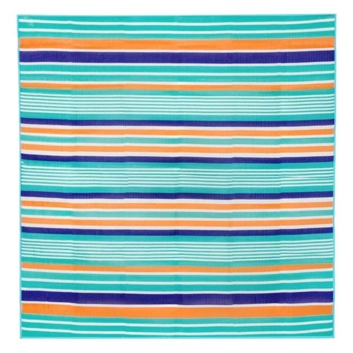Rogojina Dubla pentru Plaja, cu Dungi, 180x180cm, Multicolor