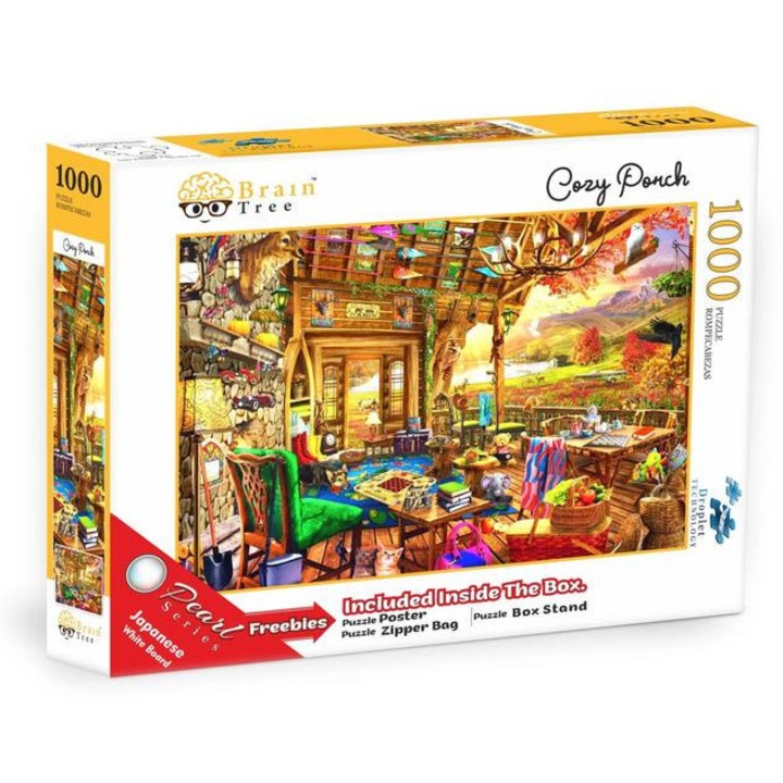 Пъзел Brain Tree от 1000 части - Cozy porch (2102120)