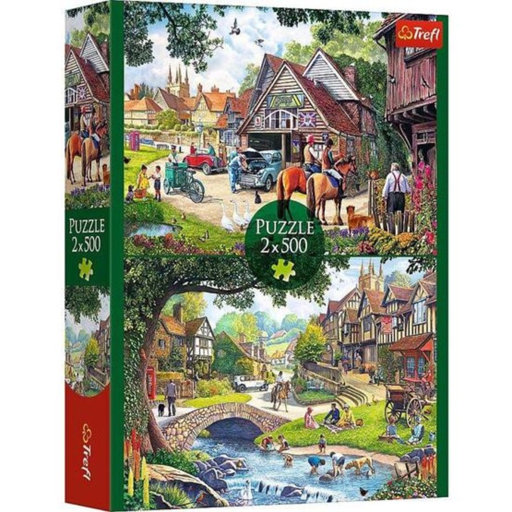 Puzzle set 2x500 TREFL, Sielankowe zycie, 480x340mm, multicolor