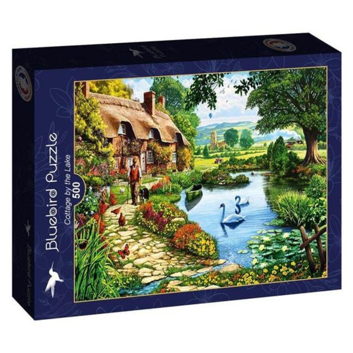Puzzle Bluebird 500 piese - Casuta langa lac (90660)
