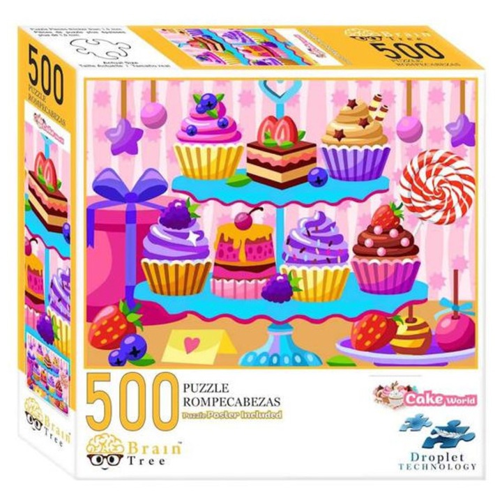 Пъзел Brain Tree от 500 части - Cake World (2202002)