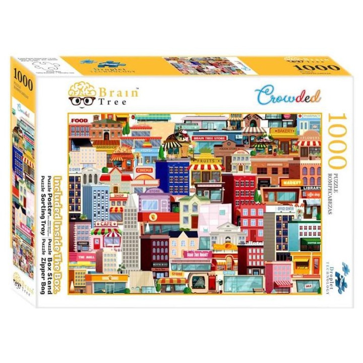Пъзел Brain Tree от 1000 части - Претъпкан (2101022)