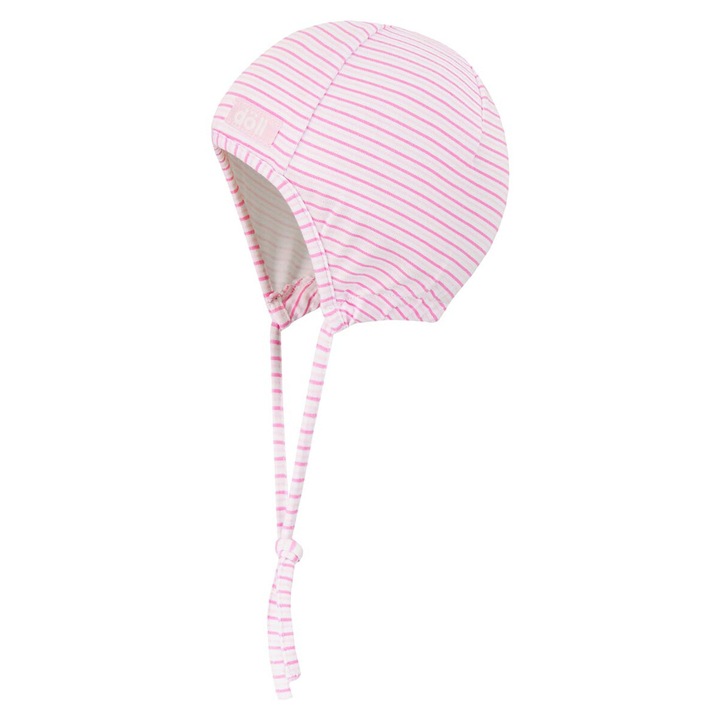 Caciula cu snur pentru copii, roz, bumbac, reglabila