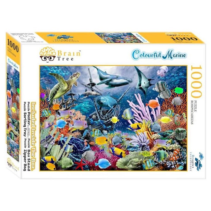 Пъзел Brain Tree от 1000 части, Цветен морски пехотинец, 2102039